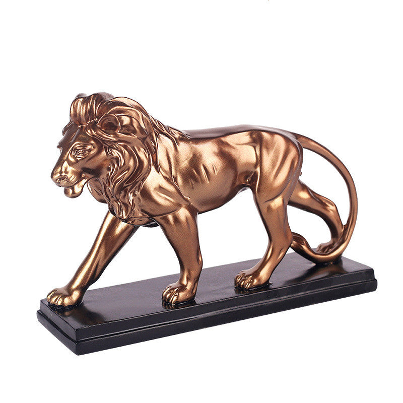Statue de bureau lion en bois élégante/décorative