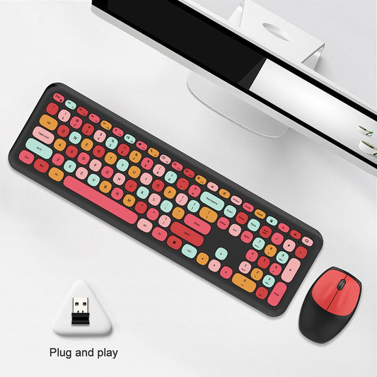 Juego de teclado y mouse inalámbricos, silenciosos e impermeables