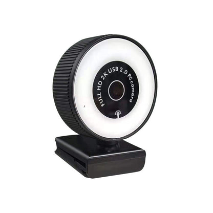 Webcam annulaire LED HD 1080p / 2K - Microphone intégré