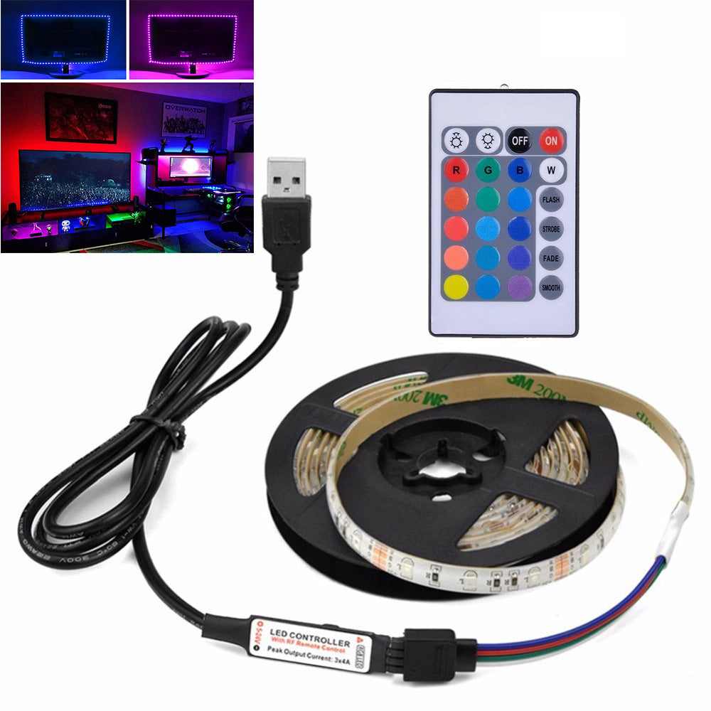 RGB Adhesive LED Light Strip - USB Connection