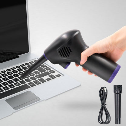 Souffleur de poussière portable rechargeable pour ordinateur avec faisceau lumineux