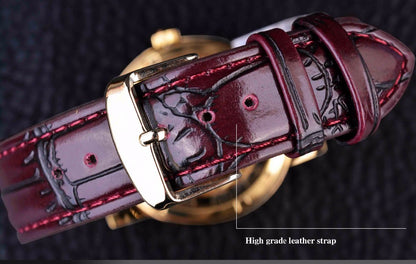 Winner Men's Leather Strap Watch
