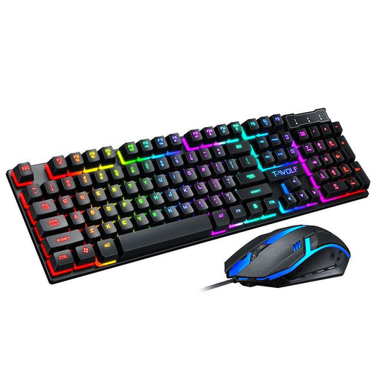 Gaming RGB PC Keyboard & Mouse Set - Wired / Waterproof