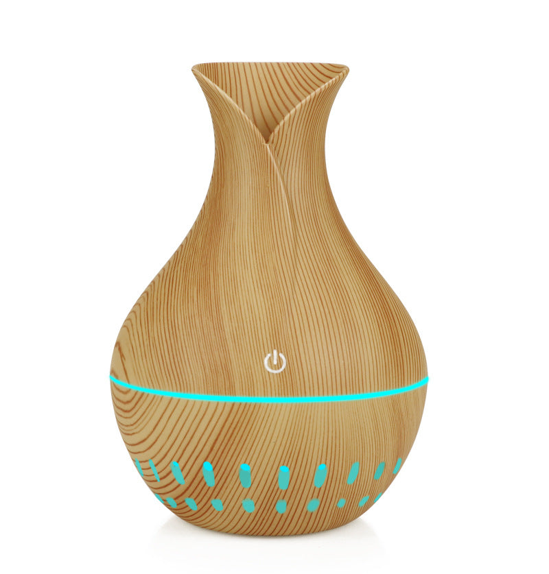 Wooden RGB Noiseless Mini Office Desk Humidifier - USB Connection